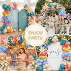 Boho Rainbow Balloons, Pastel Colorful Balloons with Star Foil Balloon, alternate view 6