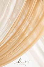 Boho Wedding Arch Flowers with Drapes, Rust & Sepia, alternate view 5