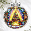 Book Christmas Tree Ornament Crystal Glass 3 * 3.3 in for Xmas Tree Décor
