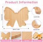 Bowtie Charcuterie Board, Wooden Bow Serving Platter for Baby Shower, Wedding, Birthday Party, Coquette Table, alternate view