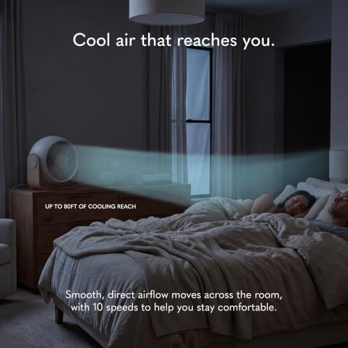 Breez 2 Smart Sleep and Cooling Fan for Bedroom & White Noise Machine in White Finish, alternate view 2