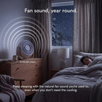 Breez 2 Smart Sleep and Cooling Fan for Bedroom & White Noise Machine in White Finish, alternate view 3