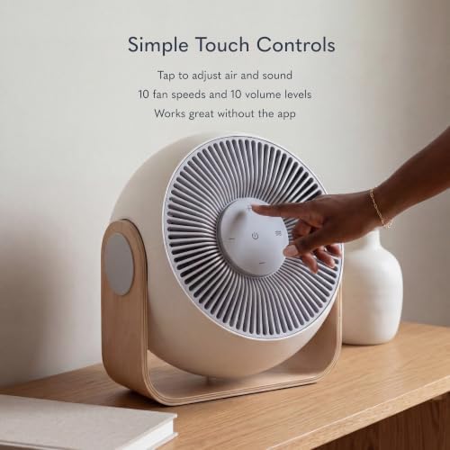 Breez 2 Smart Sleep and Cooling Fan for Bedroom & White Noise Machine in White Finish, alternate view 5