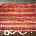 Brick Wall Backdrop 8x6 ft Vintage Rustic Photography Backdrops with 32.8ft Ribbon for Birthday Party Wedding