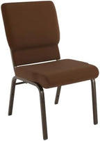 Brown 18.5" W Stacking Church Chair, 4-Pack