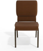 Brown 18.5" W Stacking Church Chair, 4-Pack, alternate view 5