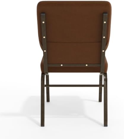 Brown 18.5" W Stacking Church Chair, 4-Pack, alternate view 7