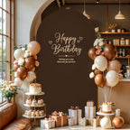 Brown Arch Backdrop Cover 6.6FT, Brown Arch Covers Stretchy Backdrop in 6.6FT in Brown, alternate view 2