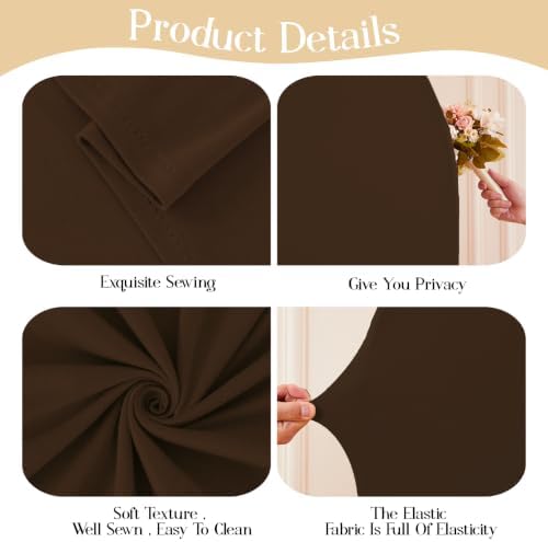 Brown Arch Backdrop Cover 6.6FT, Brown Arch Covers Stretchy Backdrop in 6.6FT in Brown, alternate view 4