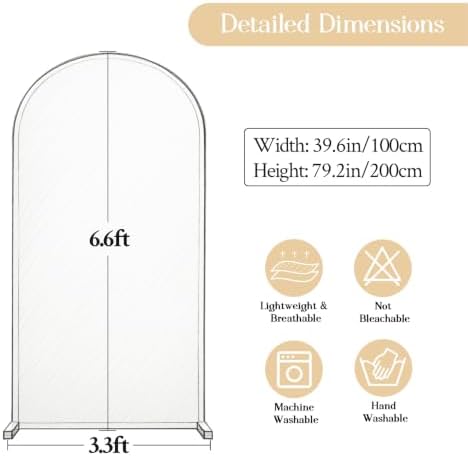 Brown Arch Backdrop Cover 6.6FT, Brown Arch Covers Stretchy Backdrop in 6.6FT in Brown, alternate view 5