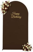 Brown Arch Backdrop Cover 6.6FT, Brown Arch Covers Stretchy Backdrop in 6.6FT in Brown, alternate view 6