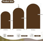 Brown Arch Backdrop Cover 6.6FT Polyester Fitted Wedding Arch Stand Covers Round Top Chiara Arch Covers Stretchy, alternate