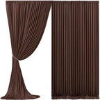 Brown Backdrop Curtain for Parties Wedding Wrinkle Free Brown Photo Curtains Backdrop Drapes Fabric Decoration