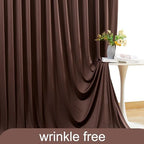 Brown Backdrop Curtain for Parties Wedding Wrinkle Free Brown Photo Curtains Backdrop Drapes Fabric Decoration, alternate