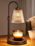 Brown Candle Warmer Lamp with Timer, Dimmable Candle Warmer for Jar Candles, Height Adjustable Wax Melts Warmer