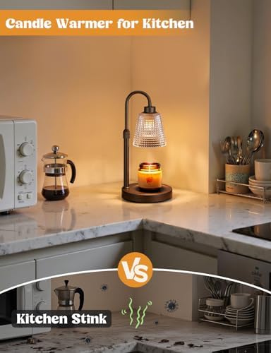 Brown Candle Warmer Lamp with Timer, Dimmable Candle Warmer for Jar Candles, Height Adjustable Wax Melts Warmer, alternate