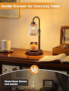 Brown Candle Warmer Lamp with Timer, Dimmable Candle Warmer for Jar Candles, Height Adjustable Wax Melts Warmer, alternate