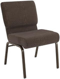 Brown Dot 21" W Stacking Church Chair, 4-Pack