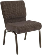 Brown Dot 21" W Stacking Church Chair, 4-Pack