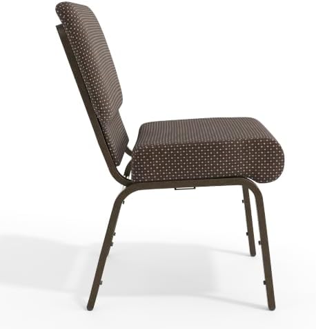 Brown Dot 21" W Stacking Church Chair, 4-Pack, alternate view 6