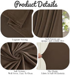 Brown Draped Arch Cover, 6.6FT Elegant Wedding Arch Backdrop Cover in 6.6FT in Brown, alternate view 6