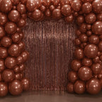 Brown Foil Fringe Backdrop Curtains, 3.3x6.6ft, 3pcs in 3.3x6.6ft, alternate view 5