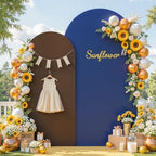Brown & Navy Blue Arch Cover, 7.2FT Wedding Arch Backdrop Cover, Double Color Arch Covers Stretchy Backdrop for, alternate