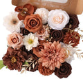 Brown Nude Artificial Flowers Combo for Wedding & Home Decor in Brown & Nude Color