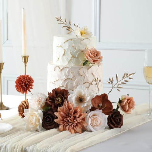 Brown Nude Artificial Flowers Combo for Wedding & Home Decor in Brown & Nude Color, alternate view 3