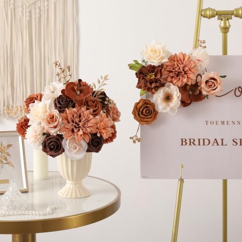 Brown Nude Artificial Flowers Combo for Wedding & Home Decor in Brown & Nude Color, alternate view 4