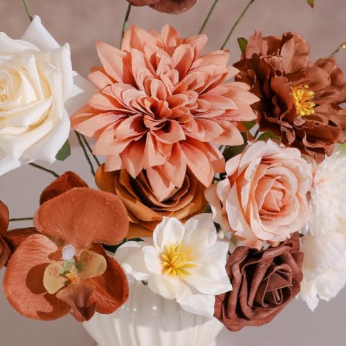 Brown Nude Artificial Flowers Combo for Wedding & Home Decor in Brown & Nude Color, alternate view 6
