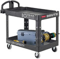 Brute Med 2-Shelf Utility Cart, 500lb, Black in Black