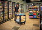 Brute Med 2-Shelf Utility Cart, 500lb, Black in Black, alternate view 2
