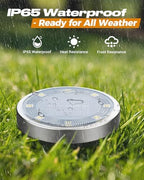btfarm 10 Pack Solar Lights Outdoor Waterproof, 8 LED Solar Ground Lights, alternate view 3