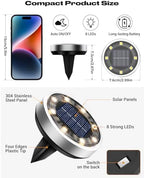 btfarm 12 Pack Solar Lights Outdoor Waterproof, 8 LED Solar Ground Lights, alternate view 6