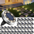 btfarm 30 Pack Solar Lights Outdoor Waterproof, 8 LED Solar Ground Lights