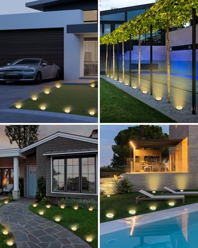 btfarm 30 Pack Solar Lights Outdoor Waterproof, 8 LED Solar Ground Lights, alternate view 5
