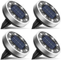 btfarm 4 Pack Solar Lights Outdoor Waterproof, 8 LED Solar Ground Lights