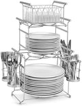 Buffet Caddy, 7-Piece 3-Tier Set, Stackable Design