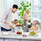 Buffet Caddy, 7-Piece 3-Tier Set, Stackable Design, alternate view 2