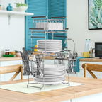 Buffet Caddy, 7-Piece 3-Tier Set, Stackable Design, alternate view 4