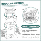 Buffet Caddy, 7-Piece 3-Tier Set, Stackable Design, alternate view 5