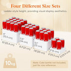 Buffet Risers, 5 Pcs Plastic Dessert Table Display Set, Black in 6" x 7" x 7.8'' in White, alternate view 2