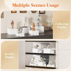 Buffet Risers, 5 Pcs Plastic Dessert Table Display Set, Black in 6" x 7" x 7.8'' in White, alternate view 6