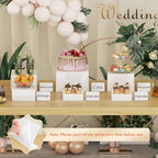 Buffet Risers, 6 Pcs Plastic Dessert Table Display Set, White in 6" x 7" x 7.8'' in White, alternate view 3