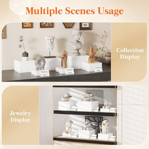 Buffet Risers, 6 Pcs Plastic Dessert Table Display Set, White in 6" x 7" x 7.8'' in White, alternate view 6