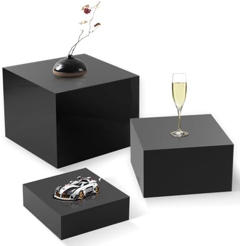 Buffet Risers, Food Display Risers for Party, Black Food Risers for Buffet Dessert Table, Risers for Display
