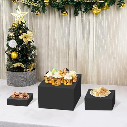 Buffet Risers, Food Display Risers for Party, Black Food Risers for Buffet Dessert Table, Risers for Display, alternate view