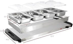 Buffet Server & Food Warmer with 5 Removable Sectional Trays, Heated Warming Tray and Removable Tray Frame in, alternate view