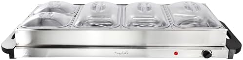Buffet Server & Food Warmer with 5 Removable Sectional Trays, Heated Warming Tray and Removable Tray Frame in, alternate view